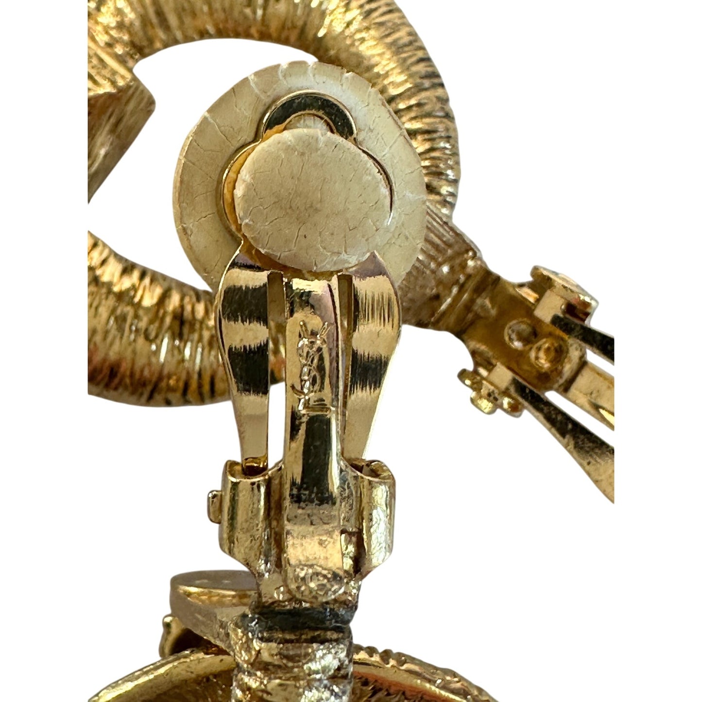 Yves Saint Laurent YSL Vintage Geometric Dangle Earrings