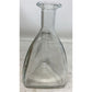 Vintage 3 Sided Clear Glass Decanter Bottle