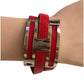 Hermes Pousse - Pousse Red Leather Wrap Bracelet