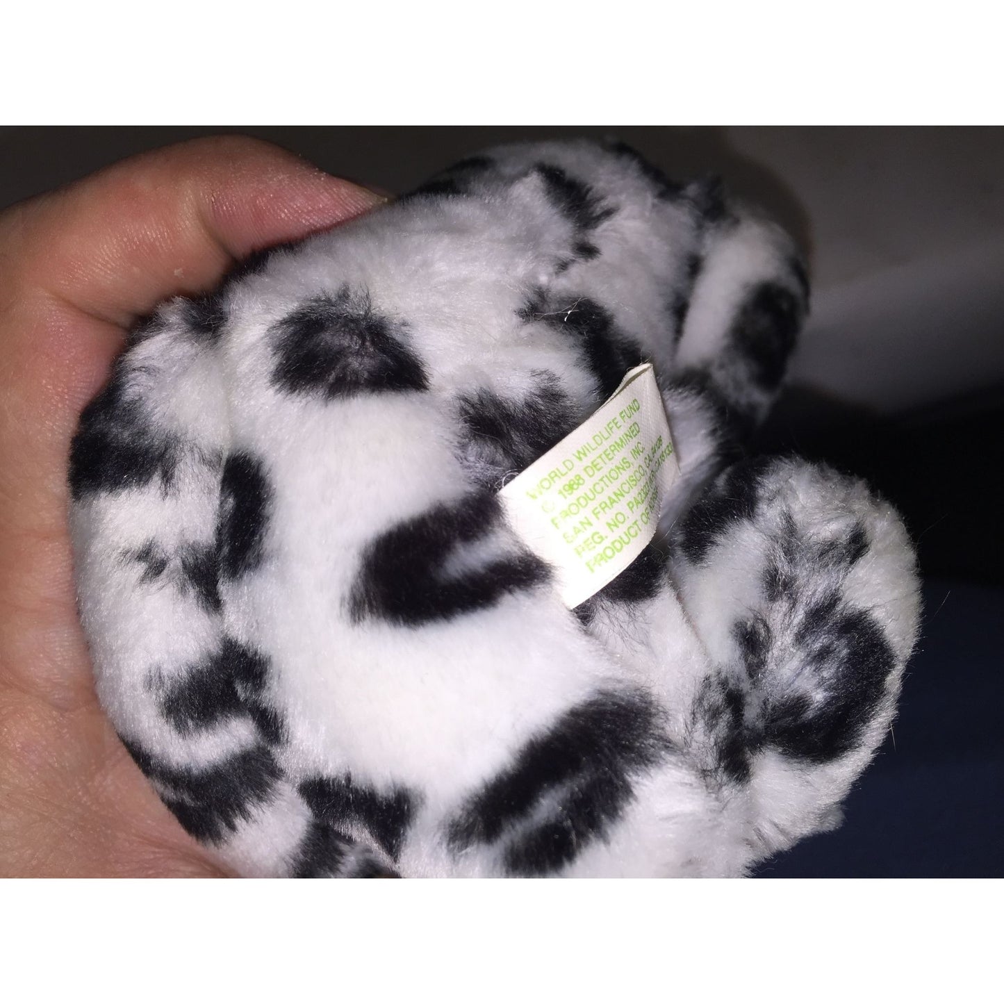 Vintage 1988 World Wildlife Fund Plush Spotted Snow Leopard Cheetah