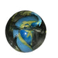 Art Glass Blue Green Yellow Swirled Paperweight