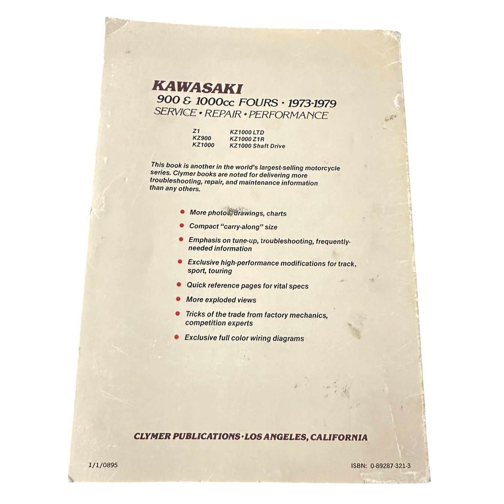 : 1973-1979 Kawasaki 900 & 1000cc Fours Clymer Service Repair Performance Manual M359 Kawasaki  A+ Stuff Auto Manual