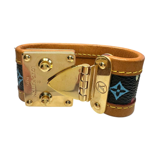 Louis Vuitton Murakami Monogram Multicolore S-Lock Bracelet - Black