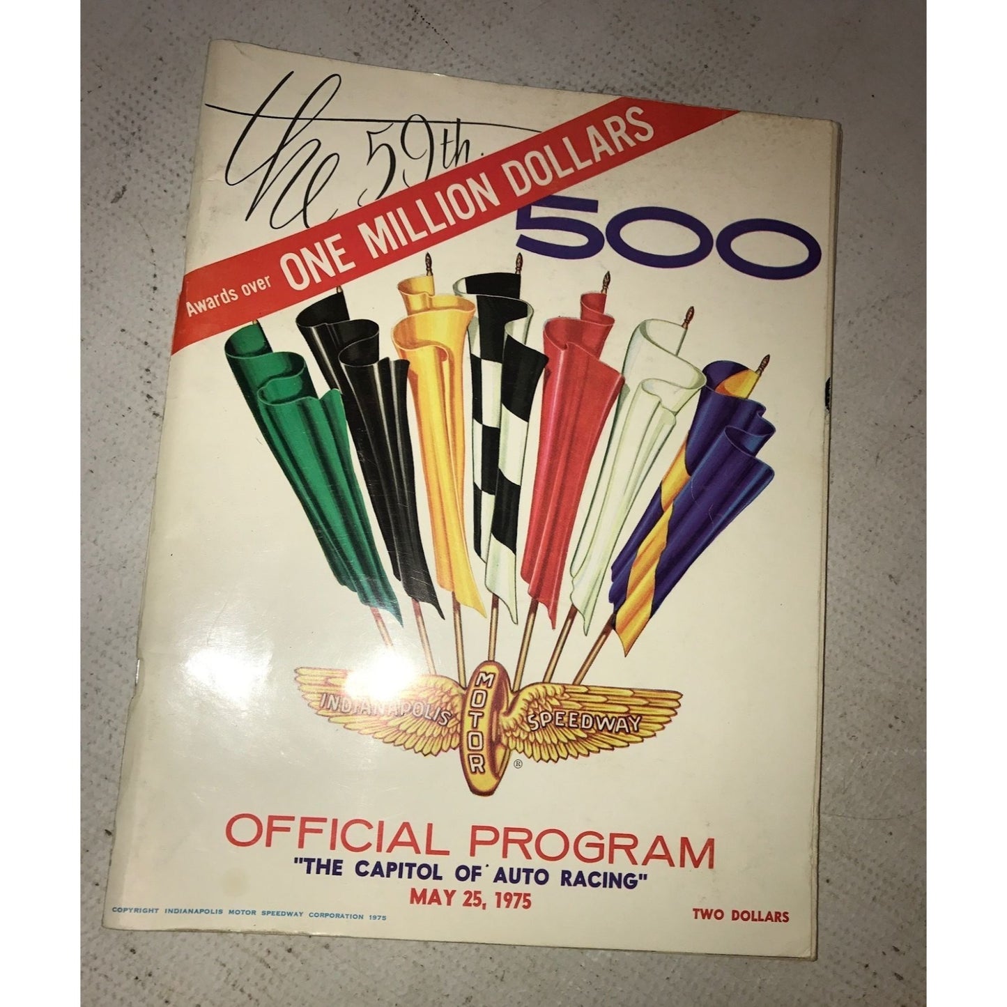 Vintage Set Of 3 Official Programs "The Capitol of Auto Racing" - 57th, 58th, 59th