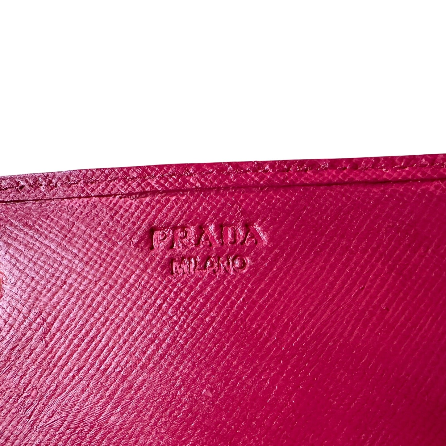 PRADA Milano Fiocco Ribbon Saffiano Leather Long Wallet