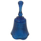 Cobalt Blue Hand Bell with Hand Painted Flower/Butterfly on front of it. Has a Ruffled look on the edges