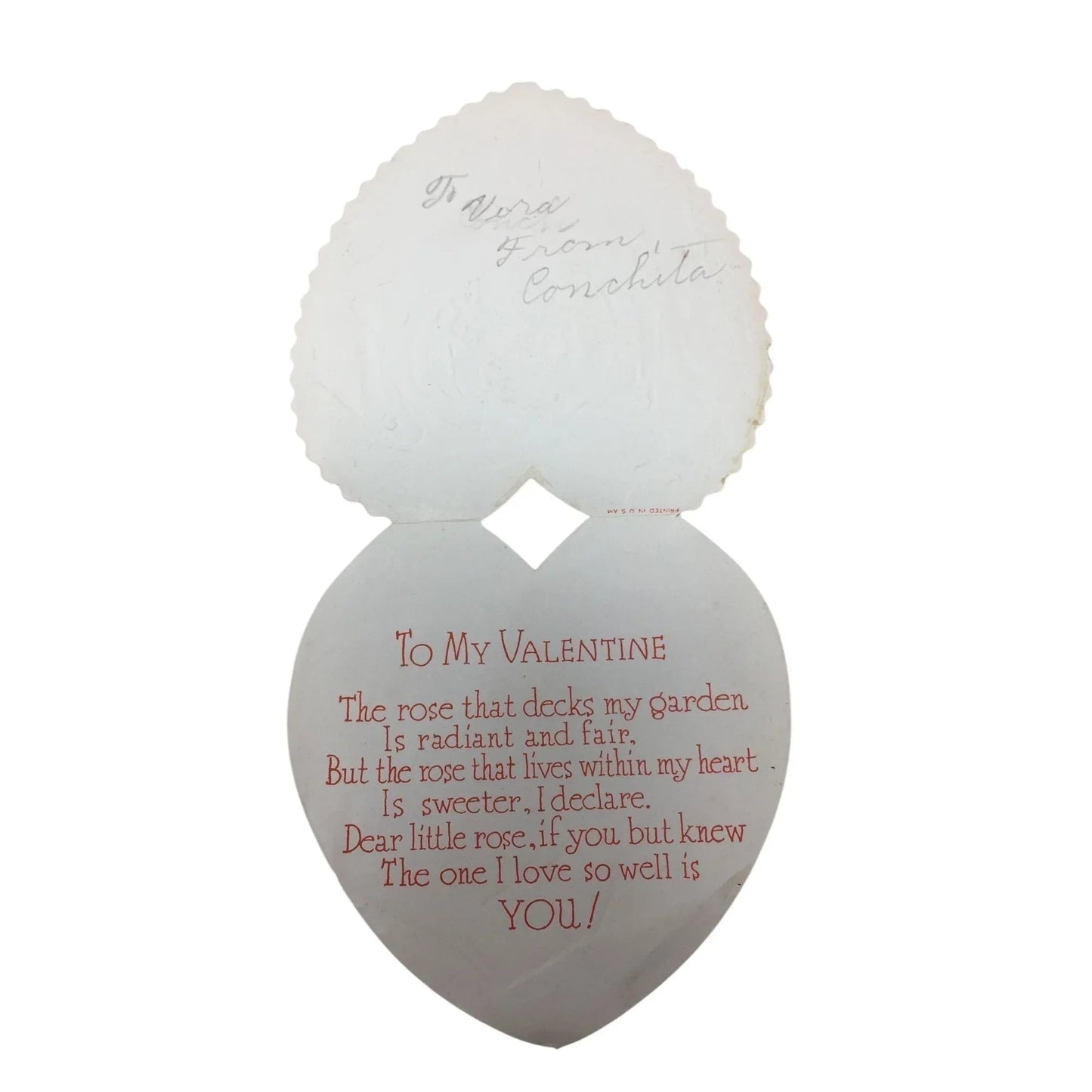 ''Dear Valentine'' Small Heart Shaped Valentine's Day Card - A+ Stuff - novelty gift - A+ Stuff