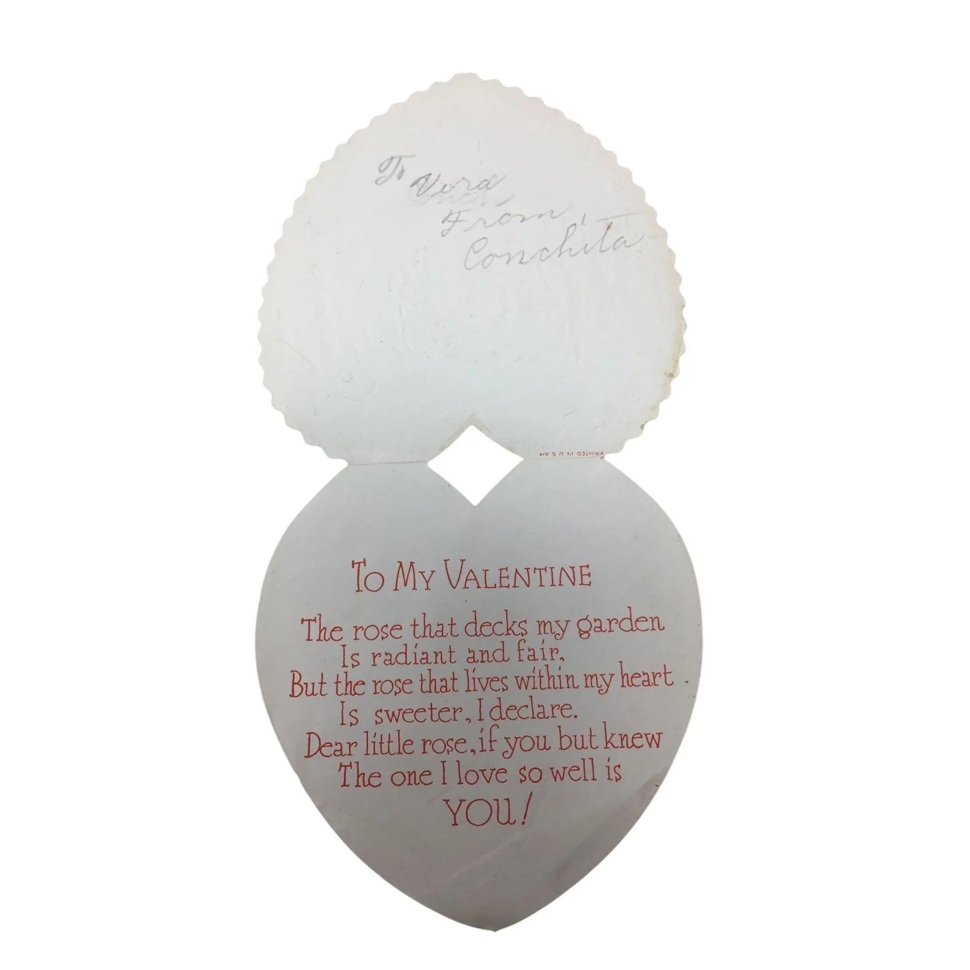 ''Dear Valentine'' Small Heart Shaped Valentine's Day Card - A+ Stuff - novelty gift - A+ Stuff