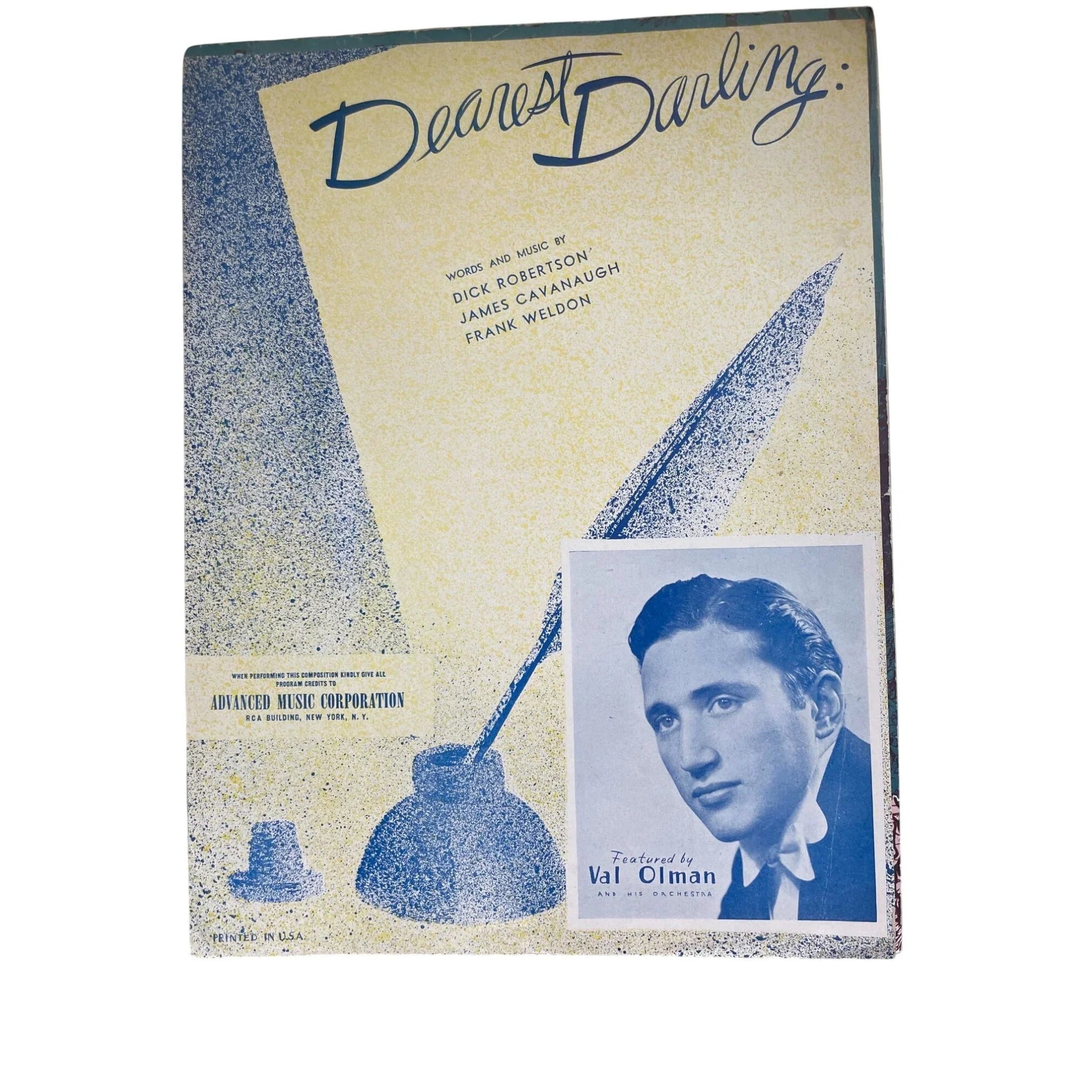''Dearest Darling'' Vintage 1945 Sheet Music - A+ Stuff - SHEET MUSIC - A+ Stuff