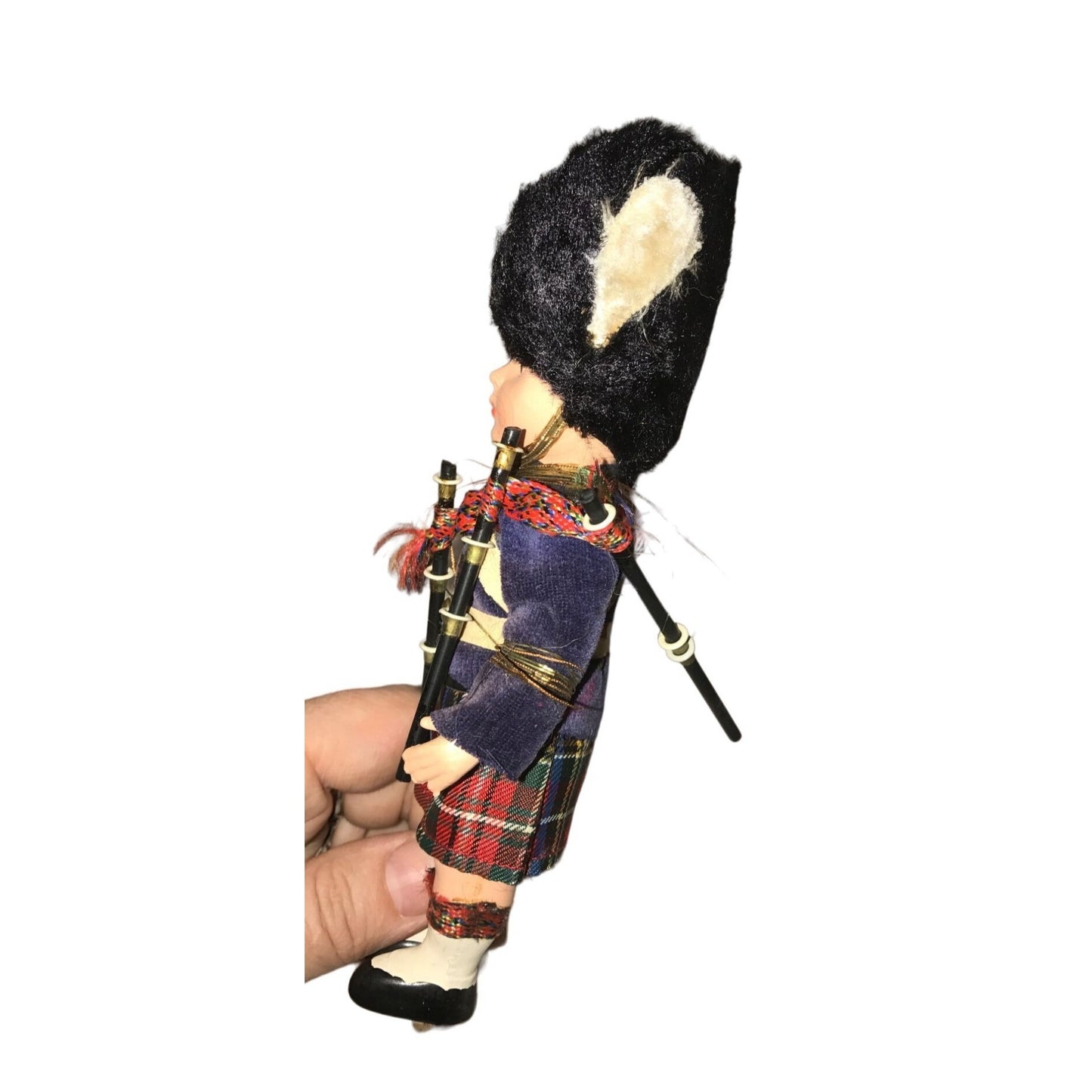 Vintage British/Scottish Souvenir Soldier Sleepy Eyes Doll wearing Traditional Dress Kilt