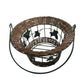 Decorative Metal Wire Basket w Wicker & Tall Handle - Metal Leaves - Unbranded - decorative home accents - A+ Stuff