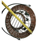 Decorative Metal Wire Basket w Wicker & Tall Handle - Metal Leaves - Unbranded - decorative home accents - A+ Stuff
