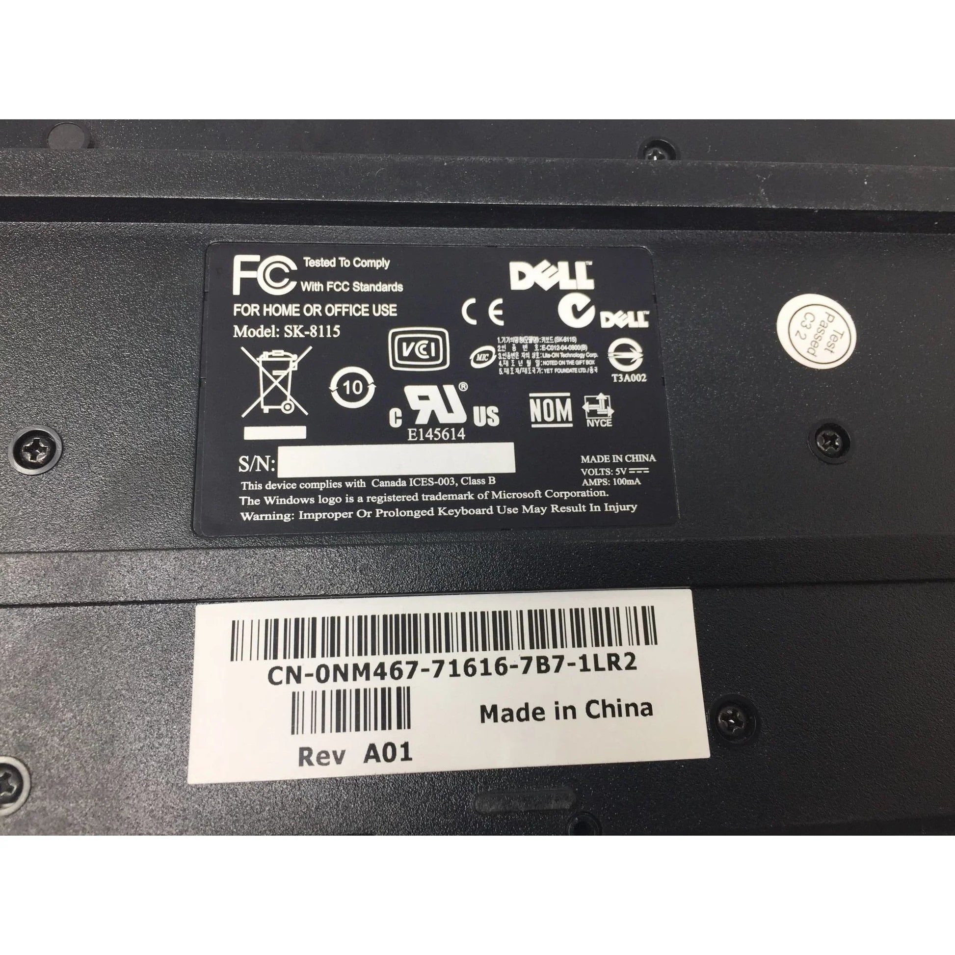 DELL MODEL SK - 8115 CORDED BLACK KEYBOARD - DELL - Office Supplies - A+ Stuff