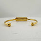 Denim Quartz Semi - Precious 18K Yellow Gold Ion Plated Bangle - Kinsley Armelle - A+ Stuff