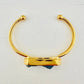 Denim Quartz Semi - Precious 18K Yellow Gold Ion Plated Bangle - Kinsley Armelle - A+ Stuff