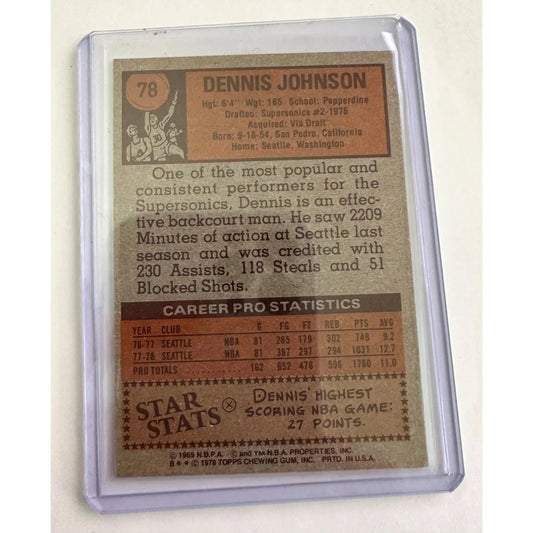 Dennis Johnson Seattle Supersonics 1978 - 79 Topps Basketball Card 78 Vintage Collectible - Topps - Collectible Trading Cards - A+ Stuff
