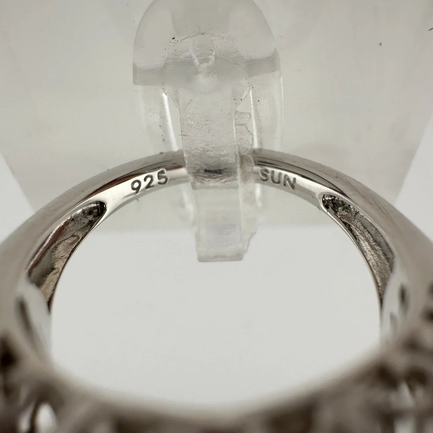 Detailed Lab Created Pink Sapphire and Sterling Ring - Size 7 - Unbranded - A+ Stuff