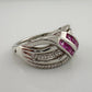 Detailed Lab Created Pink Sapphire and Sterling Ring - Size 7 - Unbranded - A+ Stuff