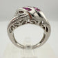 Detailed Lab Created Pink Sapphire and Sterling Ring - Size 7 - Unbranded - A+ Stuff
