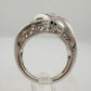 Detailed Lab Created Pink Sapphire and Sterling Ring - Size 7 - Unbranded - A+ Stuff