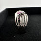 Detailed Lab Created Pink Sapphire and Sterling Ring - Size 7 - Unbranded - A+ Stuff