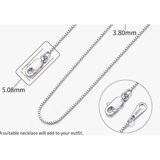 Longer Chain - Solid 925 Sterling Silver Chain Necklace for Women Girls, 0.8mm Box Chain Lobster Claw Clasp-Super Thin & Strong Necklace