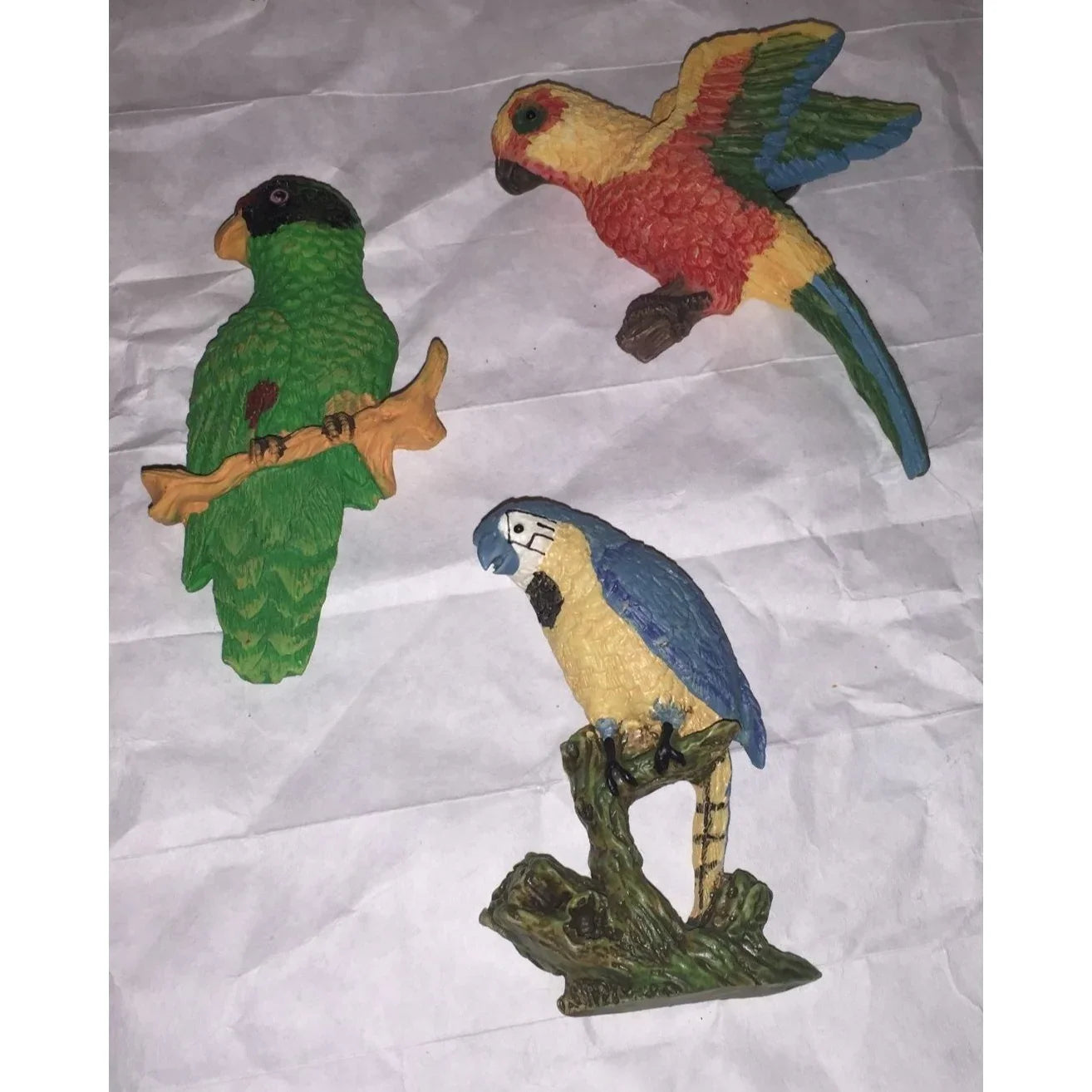 Set of 3 Vintage Parrot Bird Refrigerator Magnets - A+ Stuff