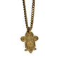 Vintage Givenchy Gold Plated Fleur-De-Lis Pendant Necklace - 15"
