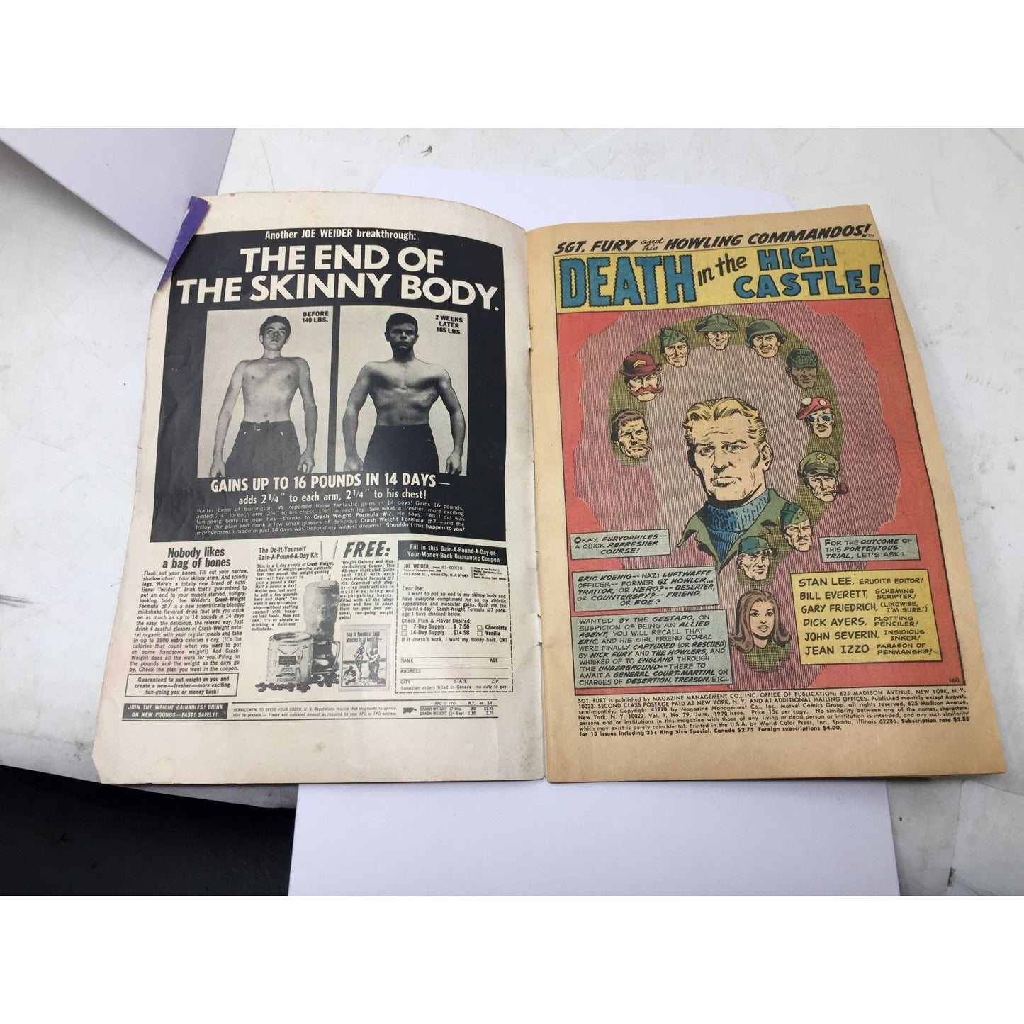 ''SGT FURY AND HIS HOWLING COMMANDOS'' Vintage Comic Book