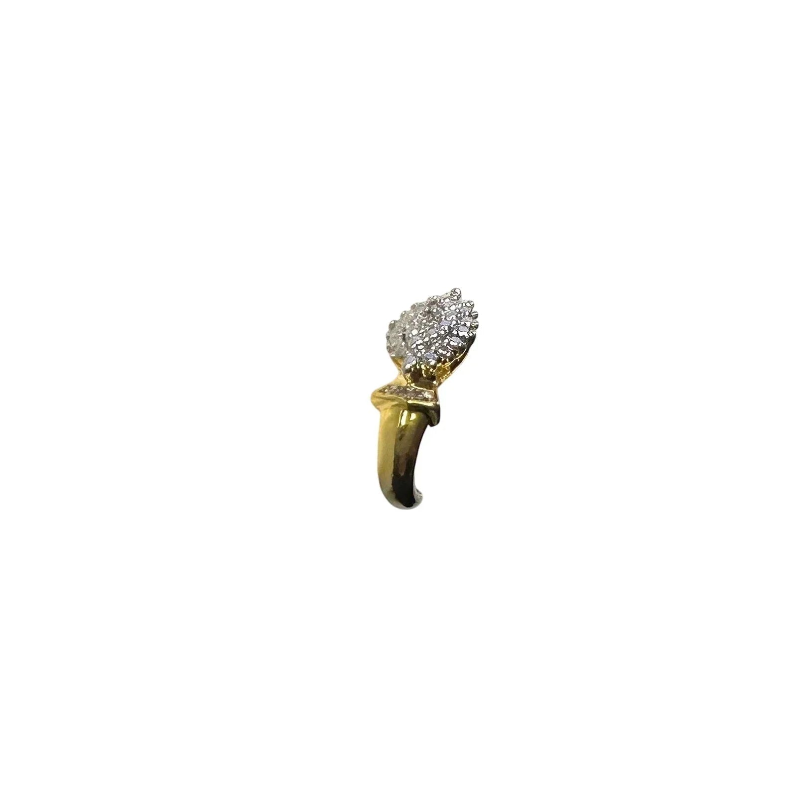 Diamond Accented Marquise Cluster Earrings 14kt Gold plate - Unbranded - A+ Stuff