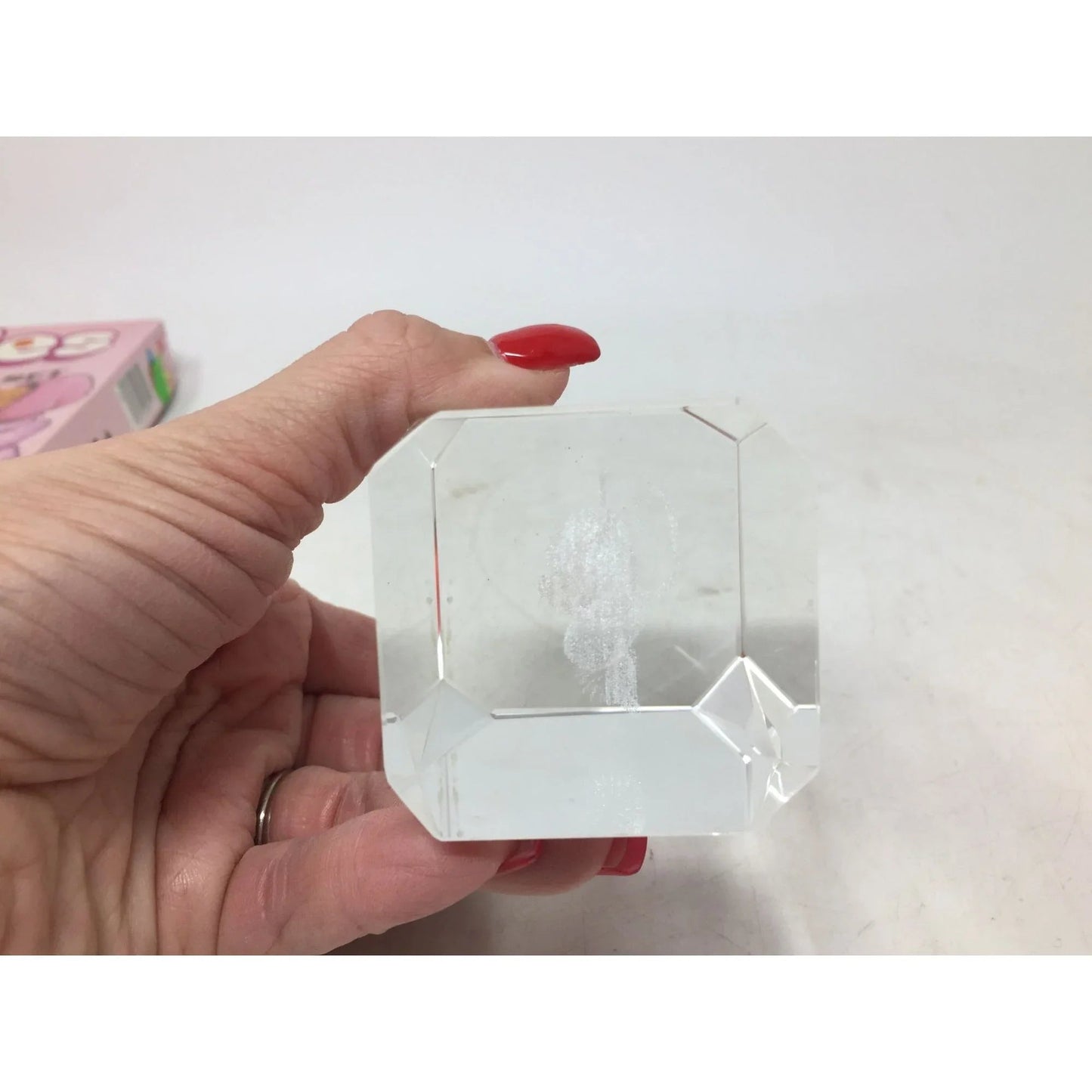 Disney Mickey Mouse 3D Laser Etched Hologram Crystal Clear Glass Paperweight - A+ Stuff - Collectibles - A+ Stuff