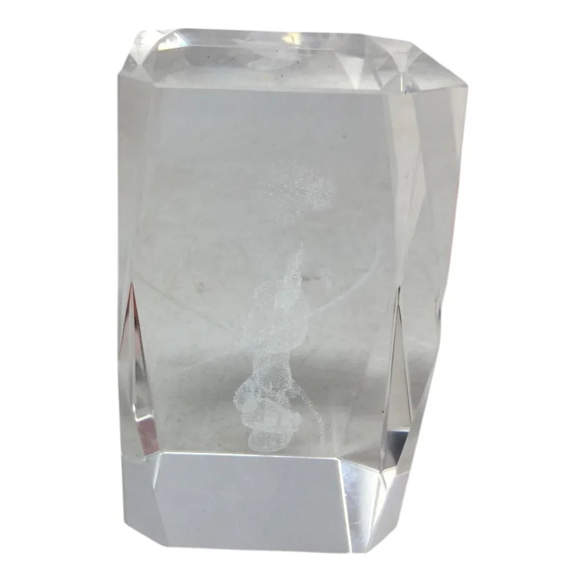 Disney Mickey Mouse 3D Laser Etched Hologram Crystal Clear Glass Paperweight - A+ Stuff - Collectibles - A+ Stuff