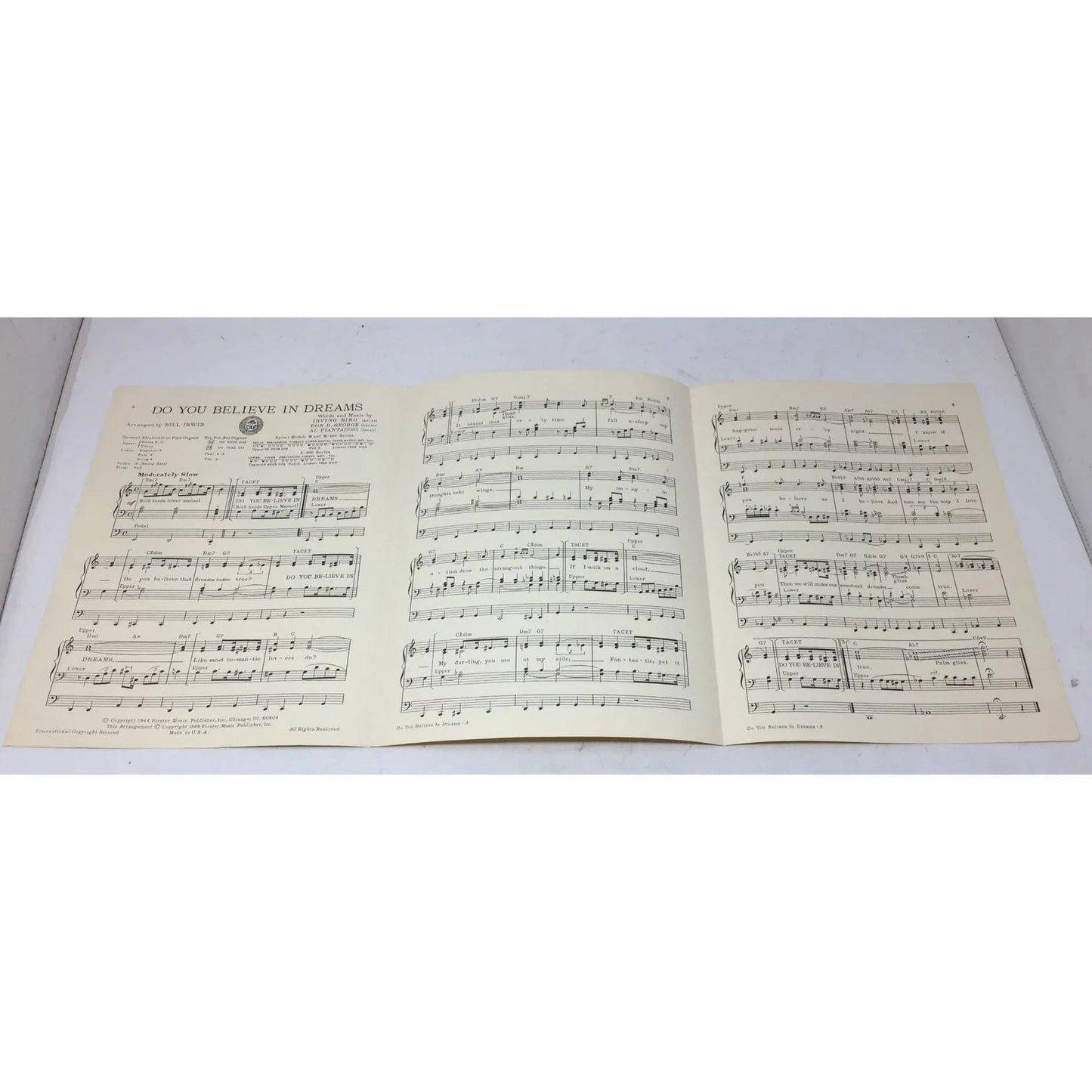 ''Do You Believe in Dreams'' Vintage Sheet Music - A+ Stuff - sheet music - A+ Stuff