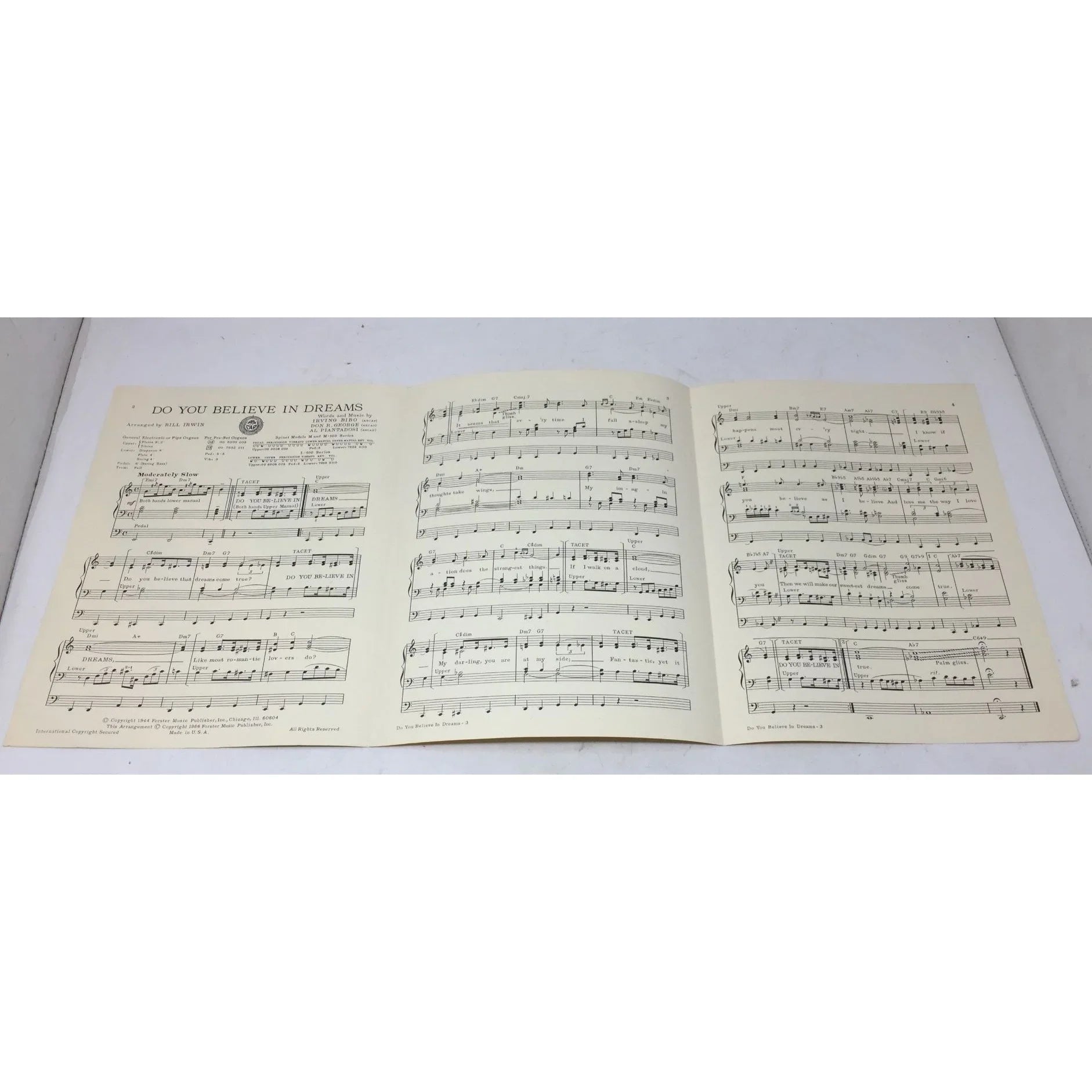 ''Do You Believe in Dreams'' Vintage Sheet Music - A+ Stuff - sheet music - A+ Stuff