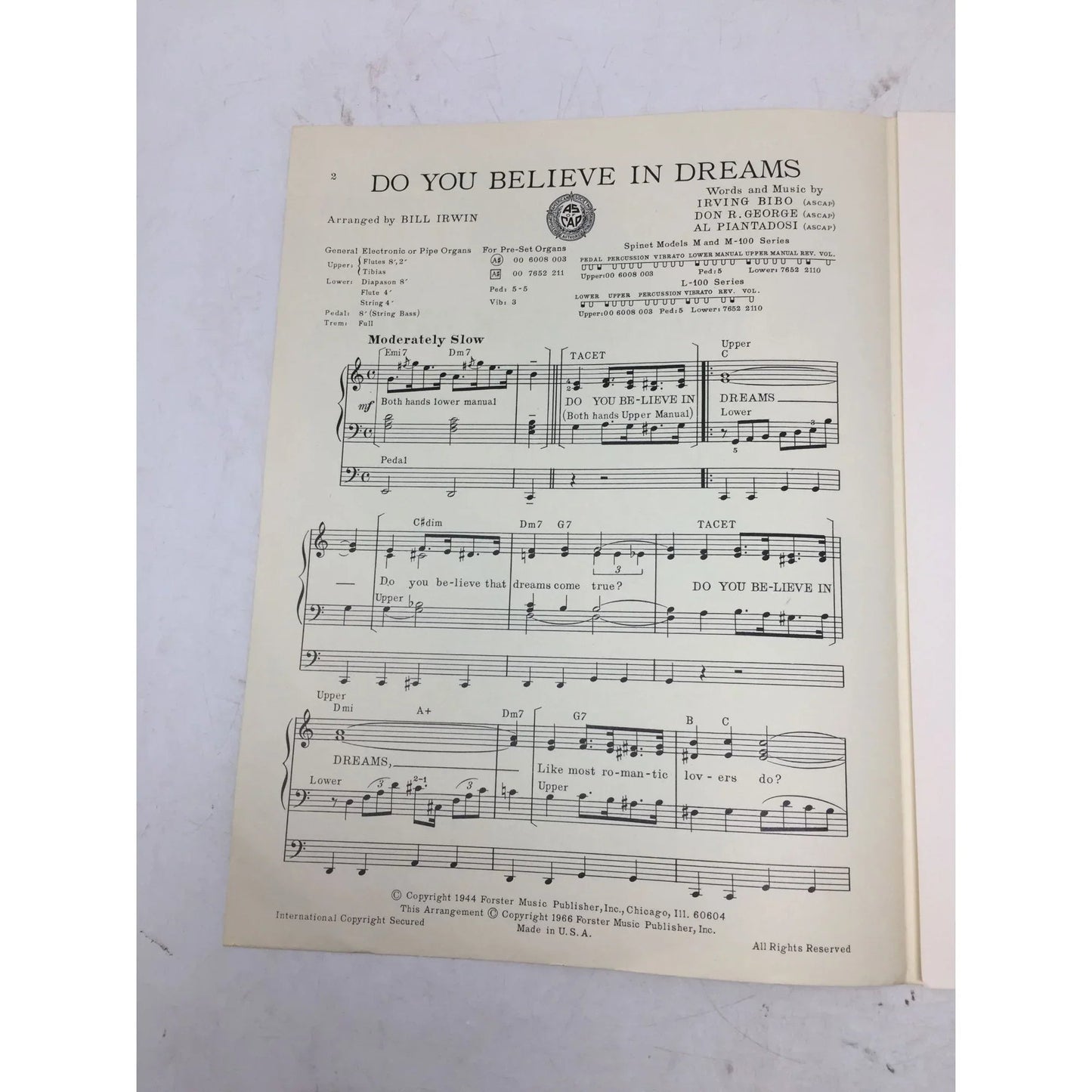 ''Do You Believe in Dreams'' Vintage Sheet Music - A+ Stuff - sheet music - A+ Stuff
