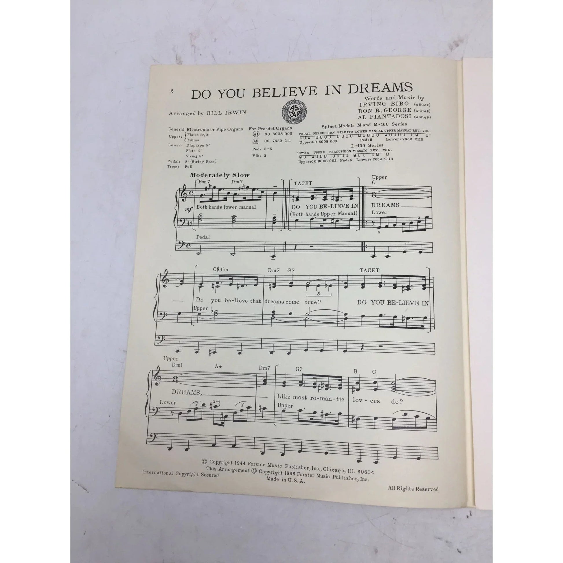 ''Do You Believe in Dreams'' Vintage Sheet Music - A+ Stuff - sheet music - A+ Stuff