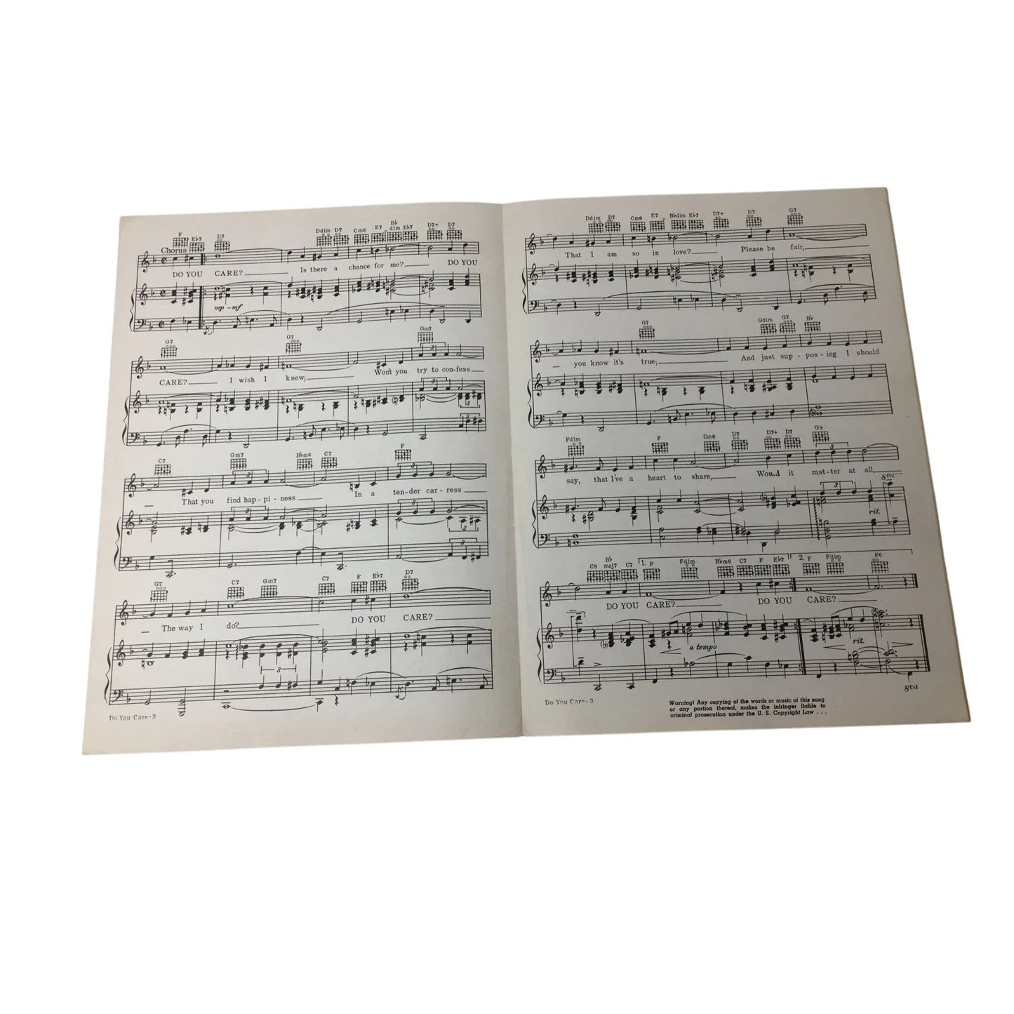 Do You Care? Words by Jack Elliott & Music by Lew Quadling - Campbell music co - sheet music - A+ Stuff