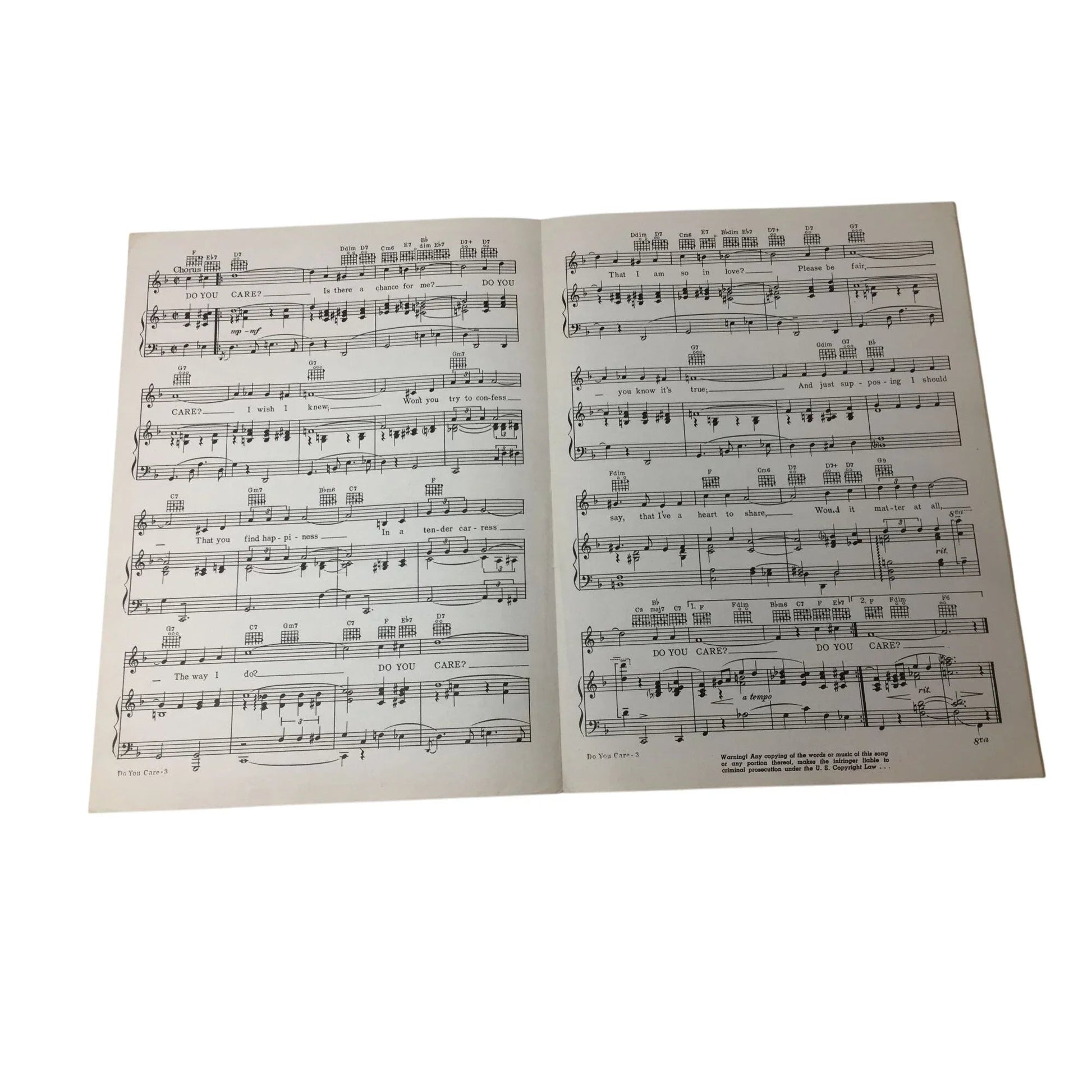 Do You Care? Words by Jack Elliott & Music by Lew Quadling - Campbell music co - sheet music - A+ Stuff