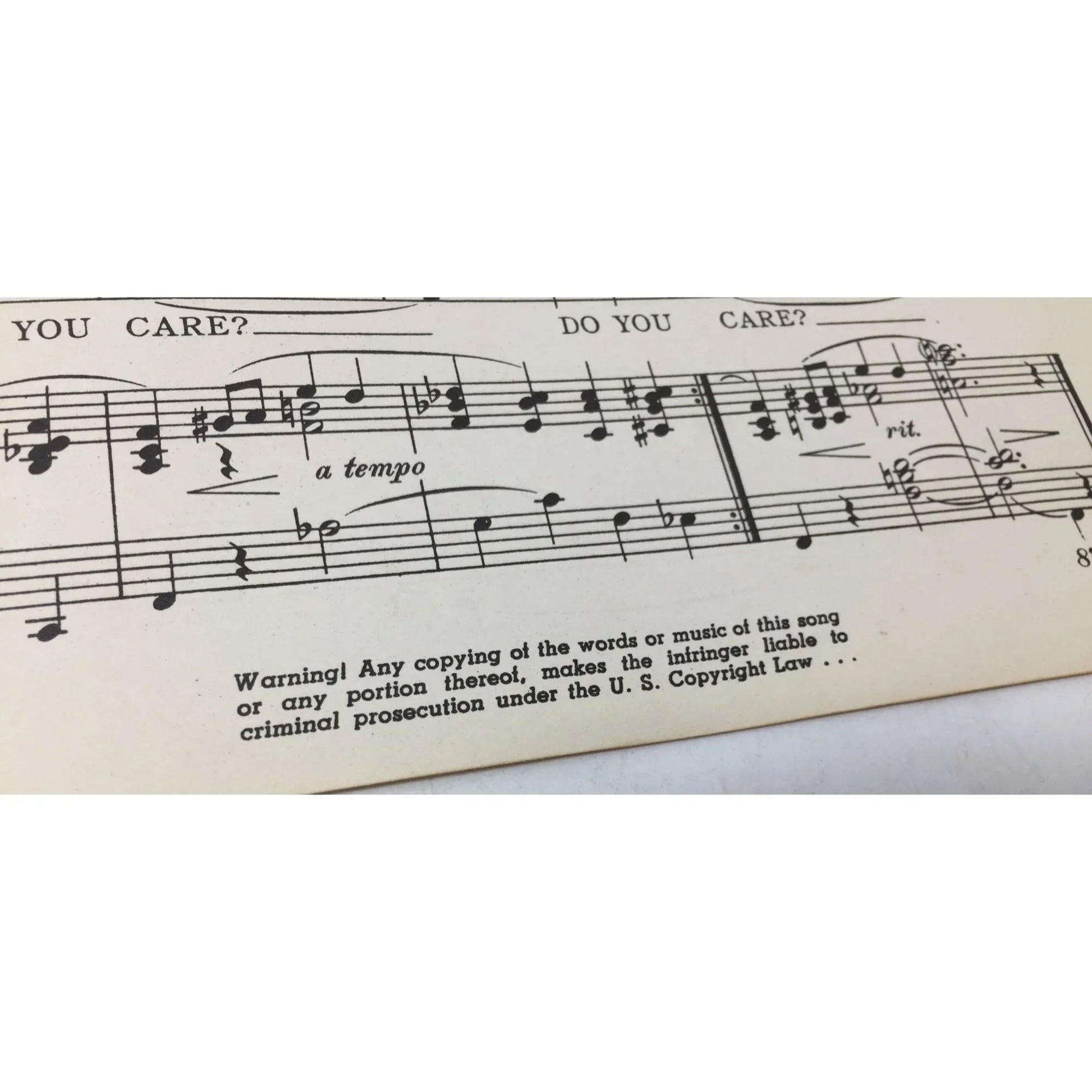 Do You Care? Words by Jack Elliott & Music by Lew Quadling - Campbell music co - sheet music - A+ Stuff