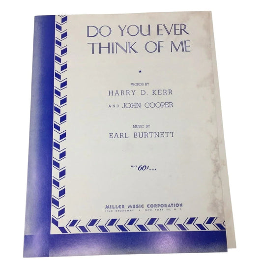 ''DO YOU EVER THINK OF ME'' ANTIQUE 1920 SHEET MUSIC BOOK - A+ Stuff - SHEET MUSIC - A+ Stuff
