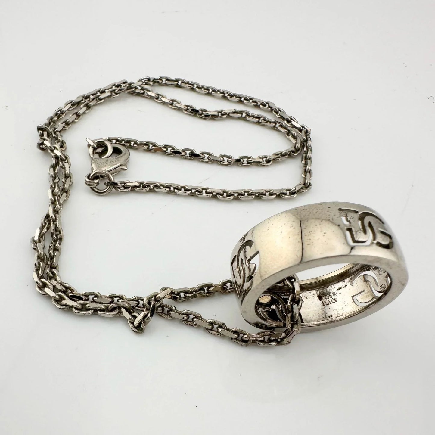 Dolce and Gabanna Cut Out DG Ring with Necklace - Dolce and Gabanna - Luxury Item - A+ Stuff