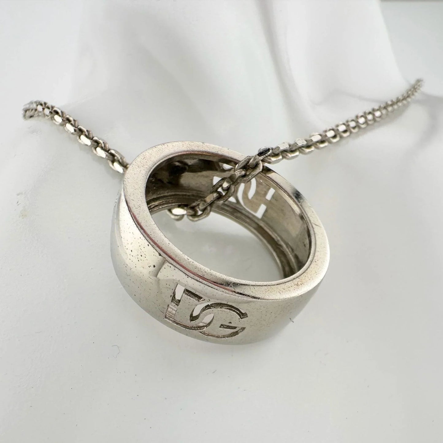 Dolce and Gabanna Cut Out DG Ring with Necklace - Dolce and Gabanna - Luxury Item - A+ Stuff