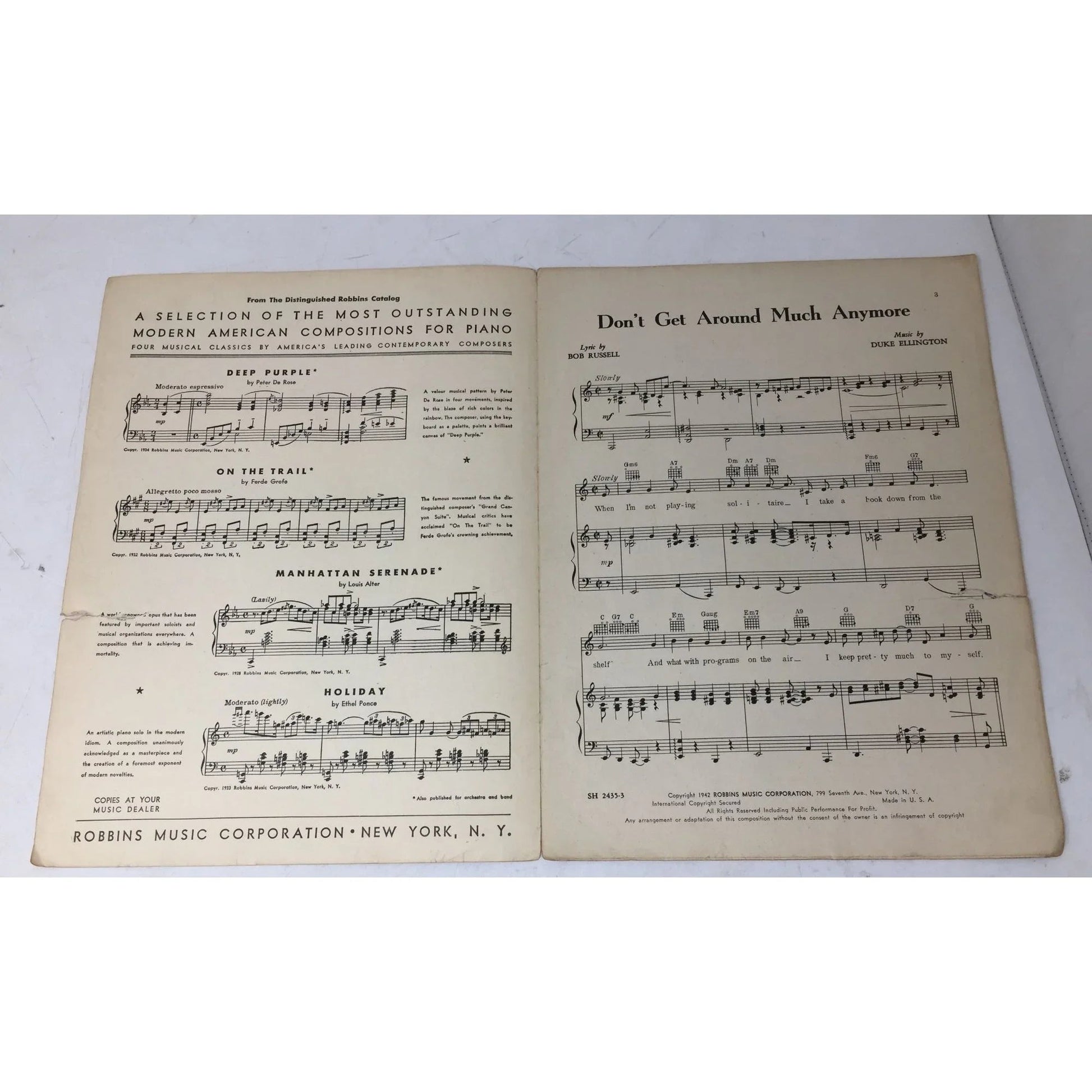 ''Don't Get Around Much Anymore'' Vintage 1942 Sheet music - A+ Stuff - sheet music - A+ Stuff