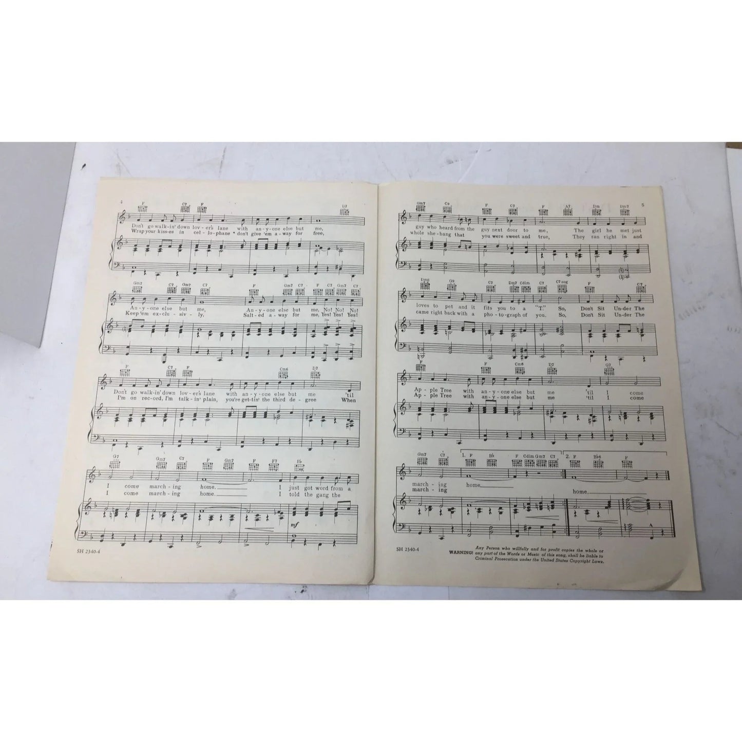 ''Don't Sit Under The Apple Tree (With Anyone Else But Me)'' - A+ Stuff - SHEET MUSIC - A+ Stuff