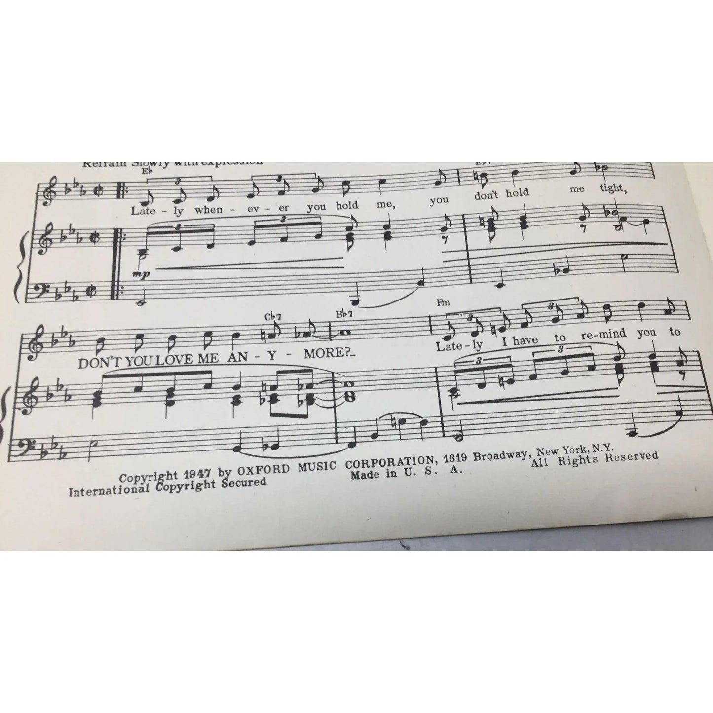 Don't You Love Me Anymore by Mack David, Al Hoffman and Jerry Livingston - A+ Stuff - sheet music - A+ Stuff