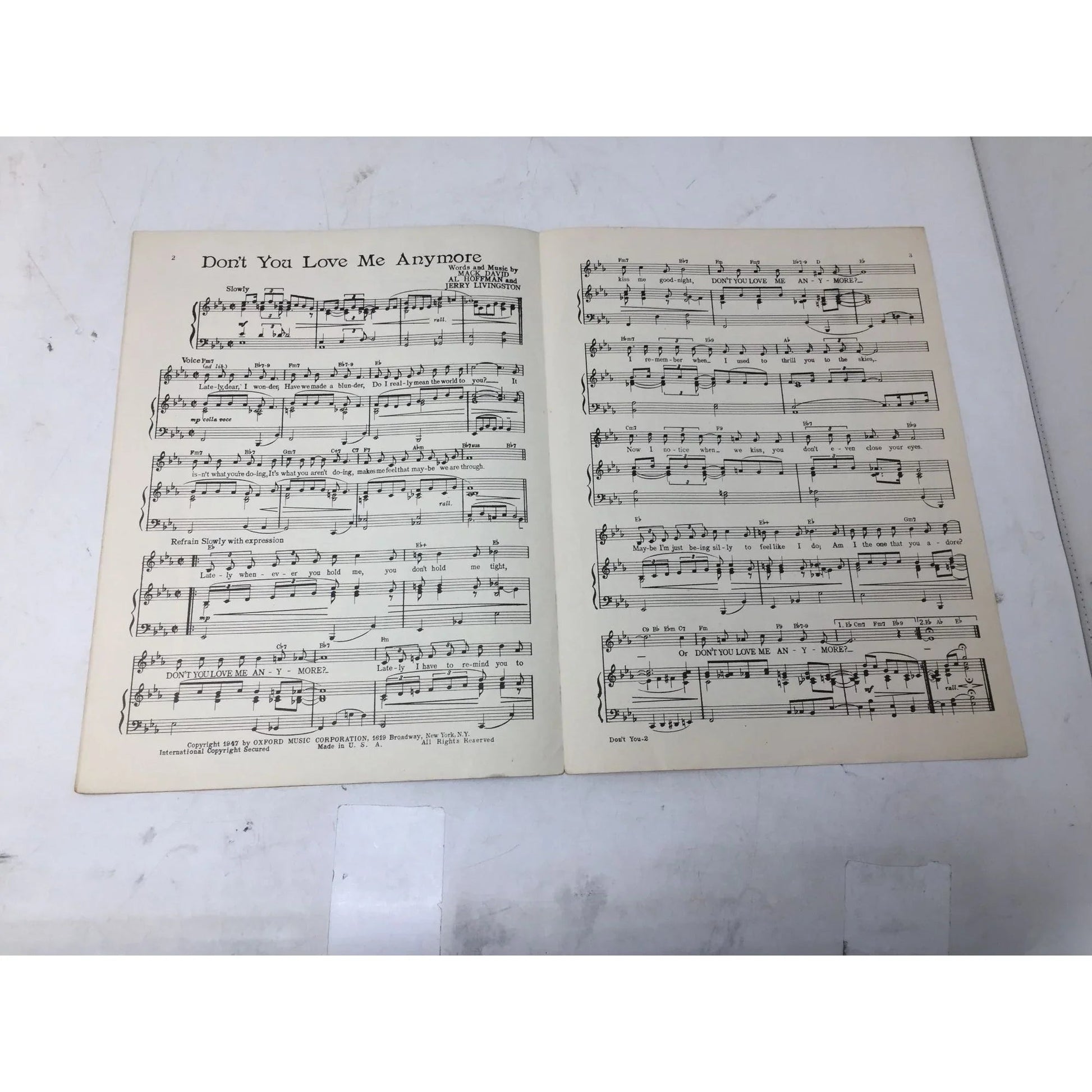 Don't You Love Me Anymore by Mack David, Al Hoffman and Jerry Livingston - A+ Stuff - sheet music - A+ Stuff