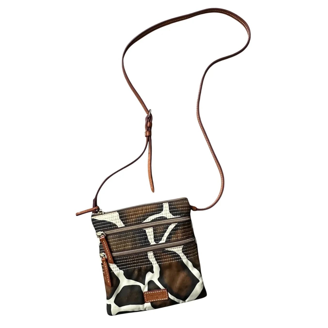 Dooney & Bourke Giraffe Print Triple Zip Nylon Crossbody Bag - Dooney & Bourke - Crossbody Bag - A+ Stuff