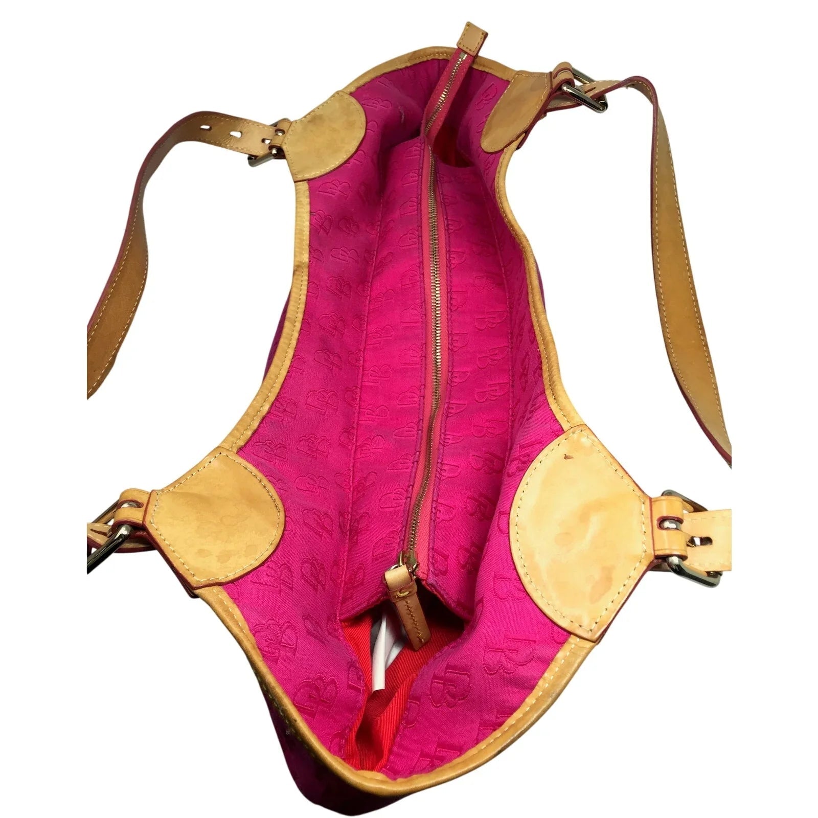 Dooney & Bourke Oversize Deep Pink Hobo Bag - Dooney & Bourke - Hobo Bag - A+ Stuff