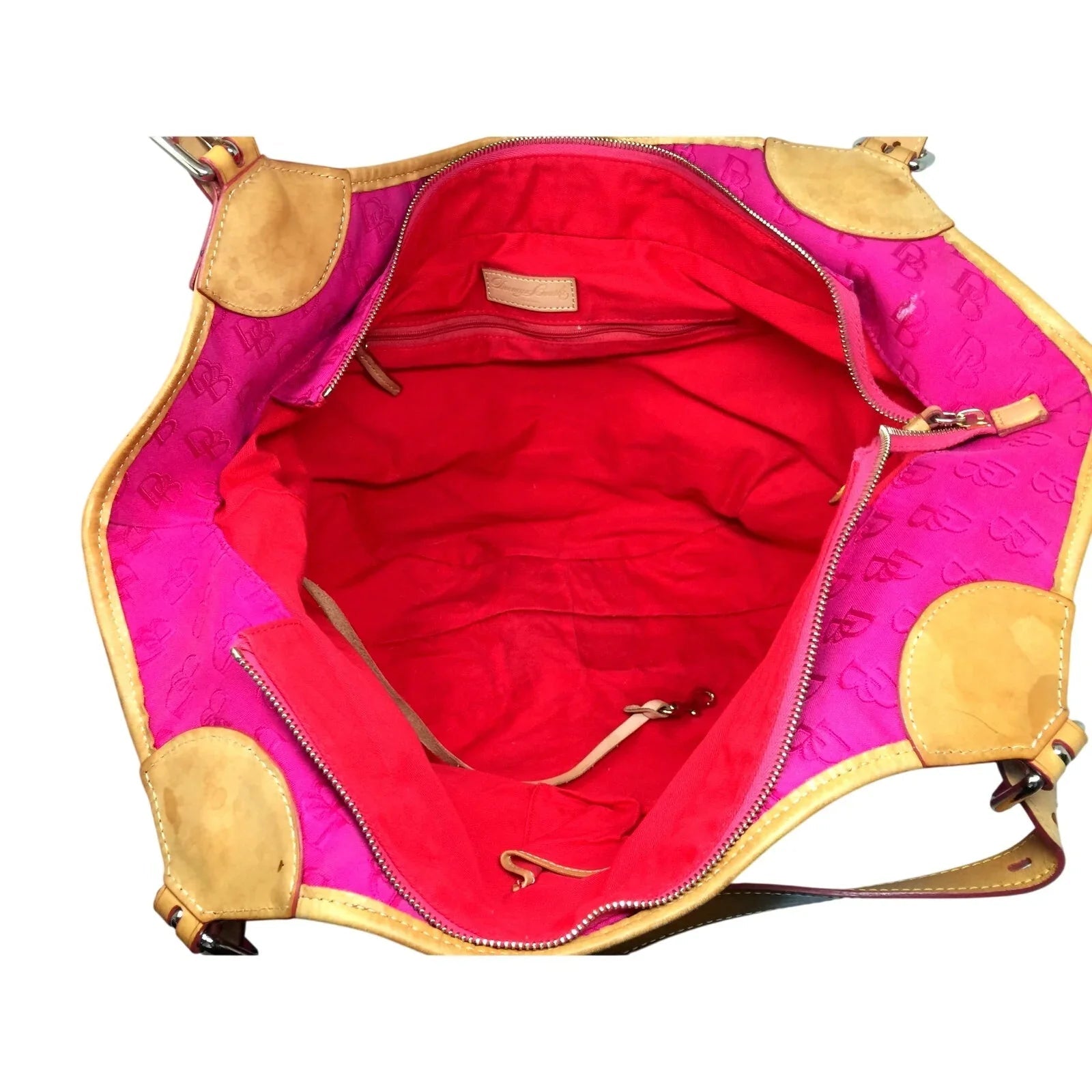 Dooney & Bourke Oversize Deep Pink Hobo Bag - Dooney & Bourke - Hobo Bag - A+ Stuff