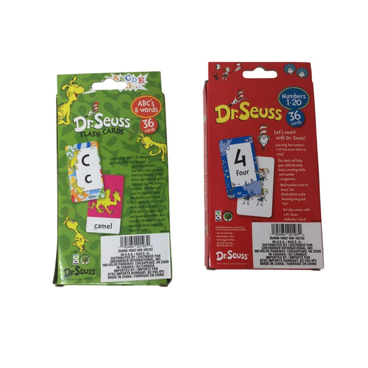 Dr. Seuss Number Flash Cards and ABC'S & Words Flash Cards - A+ Stuff - Card Games - A+ Stuff